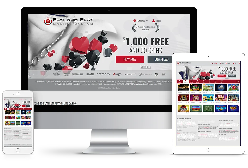 PlatinumPlay Casino App Screenshot